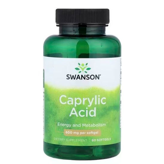 Caprylic Acid, 600mg, 60 softgels, Swanson - Vitax.ro