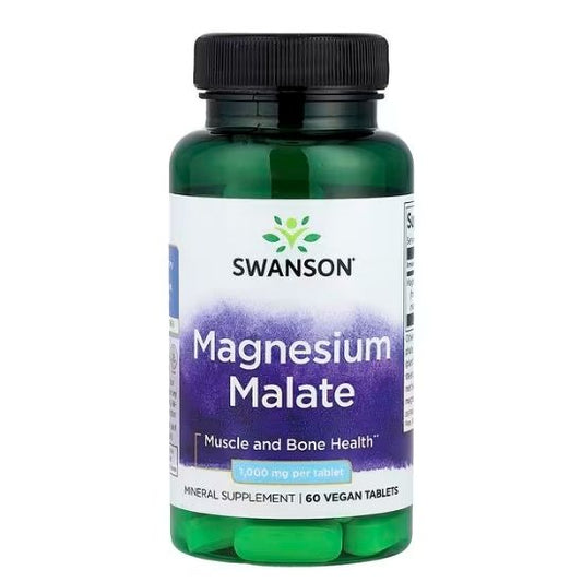 Magnesium Malate, 150mg Elemental Magnesium, 60 tabs, Swanson - Vitax.ro