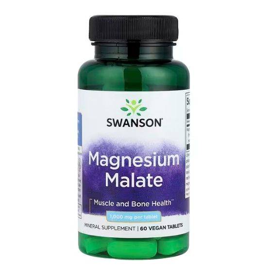 Magnesium Malate, 150mg Elemental Magnesium, 60 tabs, Swanson - Vitax.ro