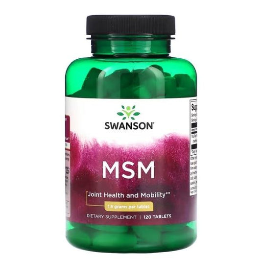 MSM Methylsulfonylmethane, 1500mg, 120 tabs, Swanson - Vitax.ro