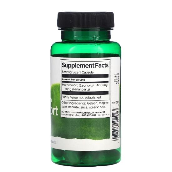 Full Spectrum Motherwort, 400mg, 60 caps, Swanson - Vitax.ro