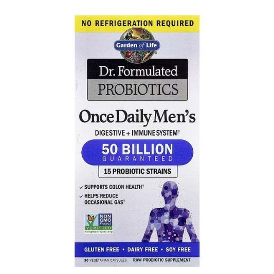 Dr. Formulated Probiotics Once Daily Men's, 30 vcaps, Garden of Life - Vitax.ro