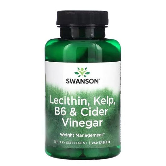 Lecithin, Kelp, B6 & Cider Vinegar, 240 tabs, Swanson - Vitax.ro