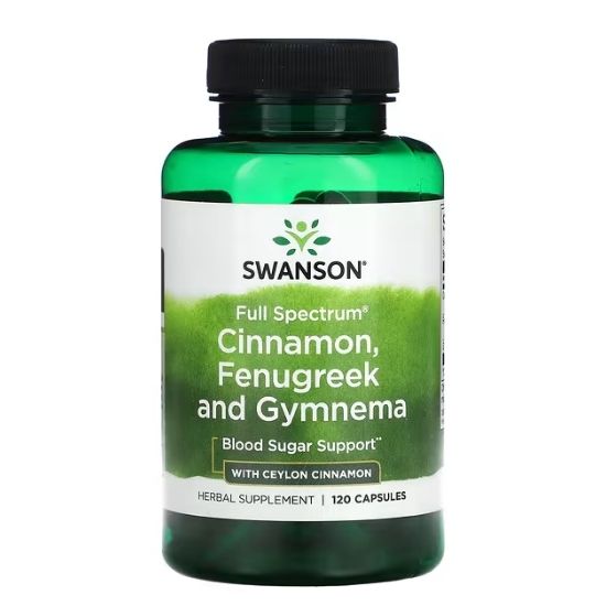 Full Spectrum Cinnamon, Fenugreek and Gymnema, 120 caps, Swanson - Vitax.ro