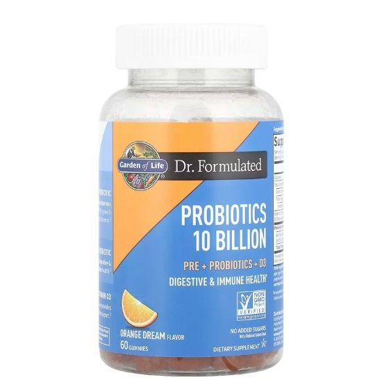 Dr. Formulated Probiotics 10 Billion, Orange Dream, 60 gummies, Garden of Life - Vitax.ro