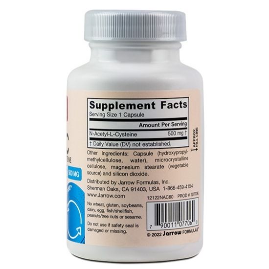 N-A-C 500mg, 60 vcaps, Jarrow Formulas - Vitax.ro