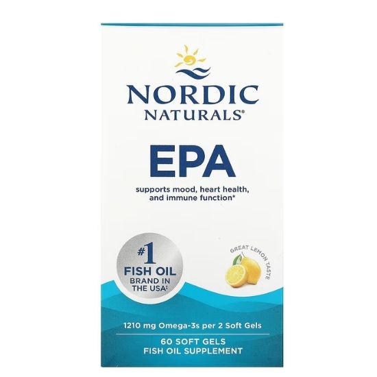 EPA, 1210mg Lemon, 60 softgels, Nordic Naturals - Vitax.ro