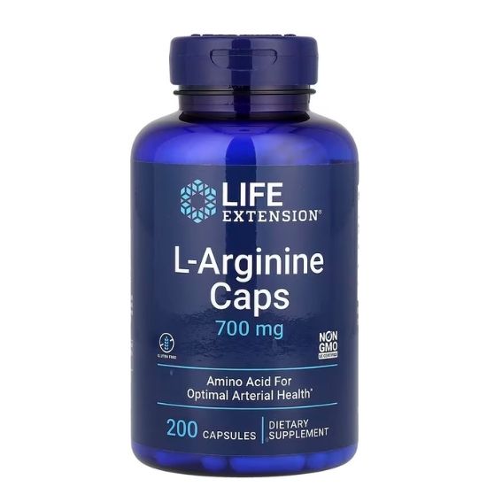 L-Arginine Caps 700mg, 200 caps, Life Extension - Vitax.ro