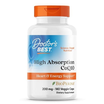 High Absorption CoQ10 cu BioPerine, 200mg, 180 vcaps, Doctor's Best - Vitax.ro