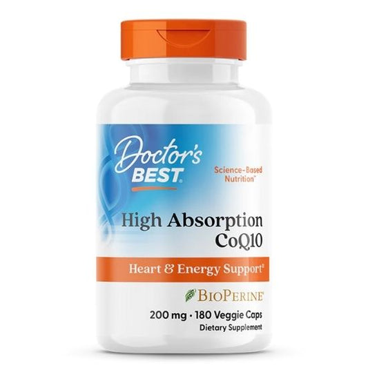 High Absorption CoQ10 cu BioPerine, 200mg, 180 vcaps, Doctor's Best - Vitax.ro