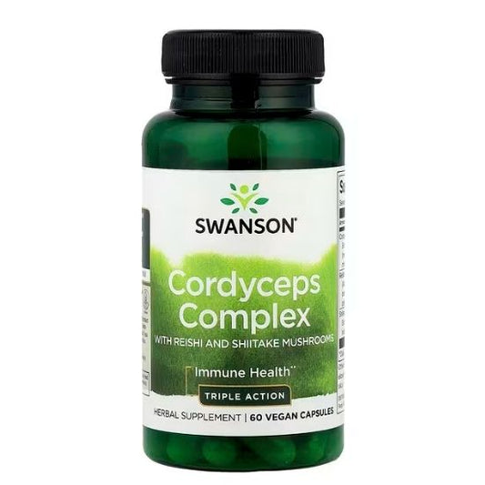 Cordyceps Complex with Reishi and Shiitake Mushrooms, 60 vcaps, Swanson - Vitax.ro