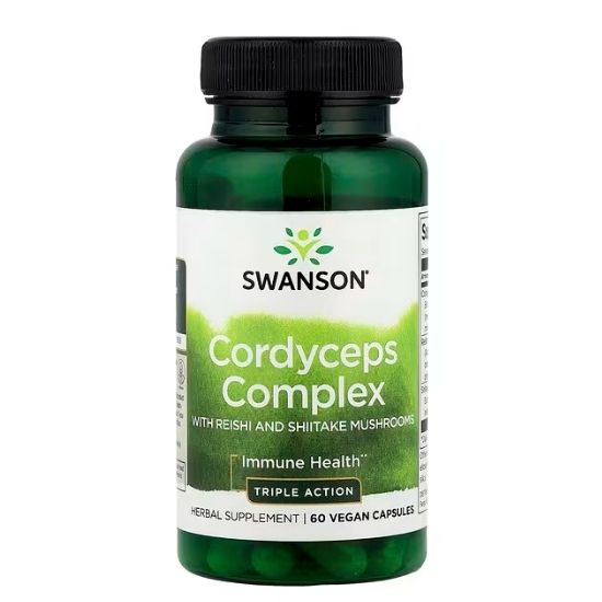 Cordyceps Complex with Reishi and Shiitake Mushrooms, 60 vcaps, Swanson - Vitax.ro
