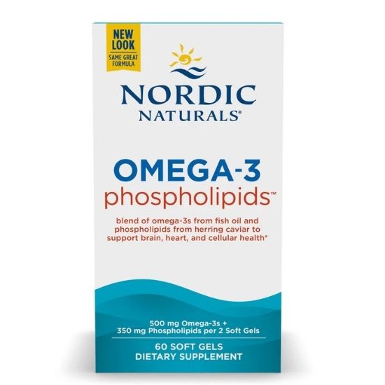 Omega-3 Phospholipids, 500mg, 60 softgels, Nordic Naturals - Vitax.ro