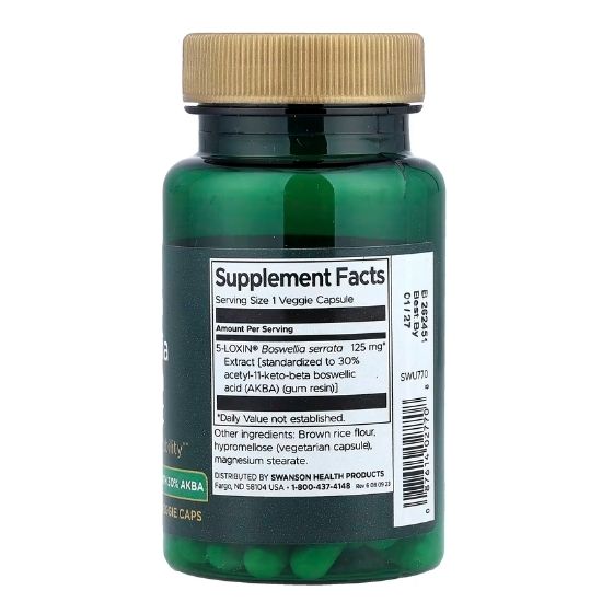 Boswellia Serrata Extract, 125mg, 60 vcaps, Swanson - Vitax.ro