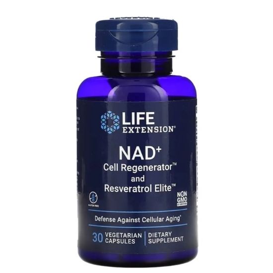 NAD+ Cell Regenerator & Resveratrol Elite, 30 vcaps, Life Extension - Vitax.ro