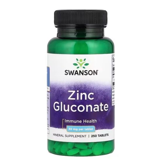 Zinc Gluconate, 30mg, 250 tabs, Swanson - Vitax.ro