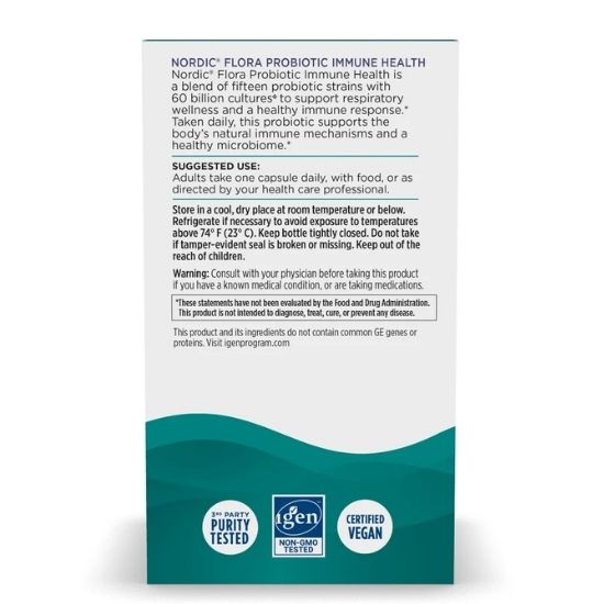 Nordic Flora Probiotic Immune Health, 30 caps, Nordic Naturals - Vitax.ro