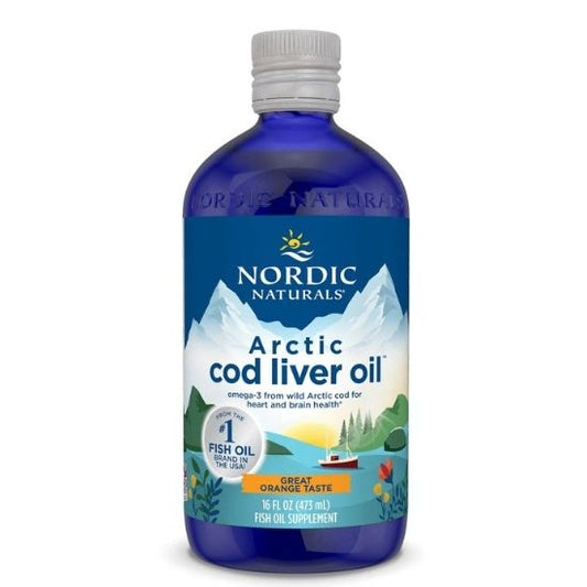 Arctic Cod Liver Oil, 1060mg, Orange, 473 ml, Nordic Naturals - Vitax.ro