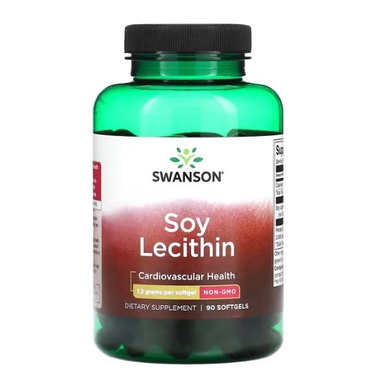 Lecithin Non-GMO, 1200mg, 90 softgels, Swanson - Vitax.ro