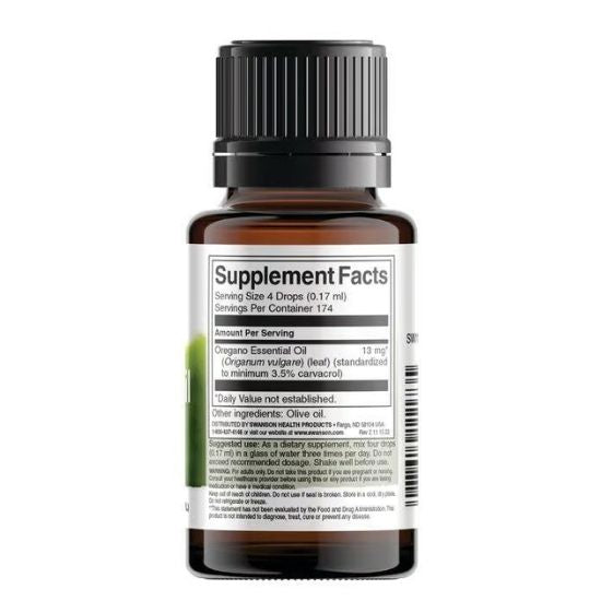 Oregano Oil Liquid Extract, 29 ml, Swanson - Vitax.ro