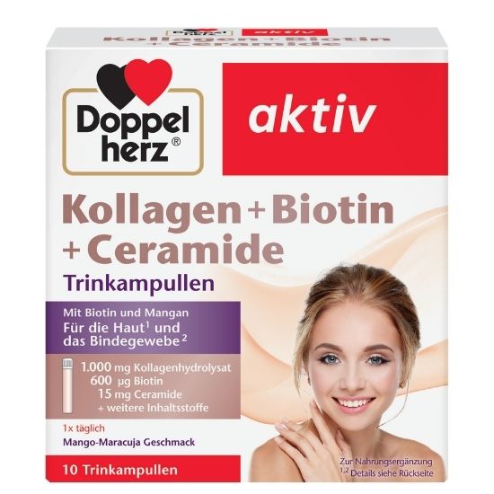 Kollagen + Biotina + Ceramide, 10 flacoane unidoza, Doppelherz - Vitax.ro