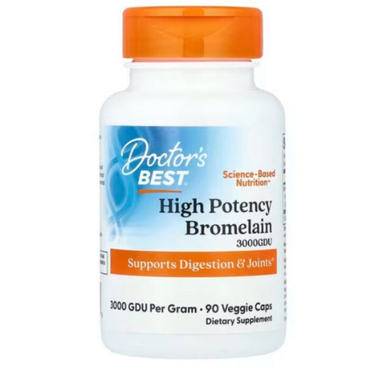 High Potency Bromelain 3000 GDU, 500mg, 90 vcaps, Doctor's Best - Vitax.ro