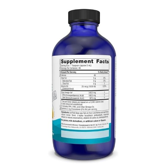 Ultimate Omega Xtra, 3400mg, Lemon, 237 ml, Nordic Naturals - Vitax.ro