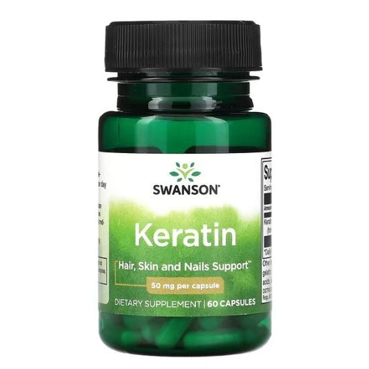 Keratin, 50mg, 60 caps, Swanson - Vitax.ro