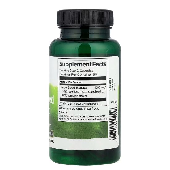Grape Seed Extract, 120 caps, Swanson - Vitax.ro