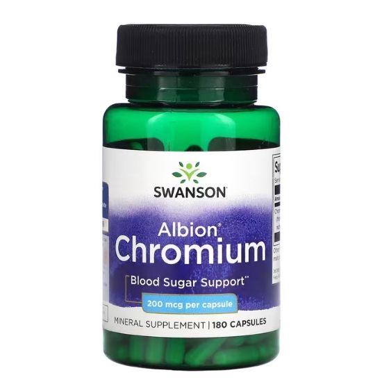 Albion Chelated Chromium, 200mcg, 180 caps, Swanson - Vitax.ro