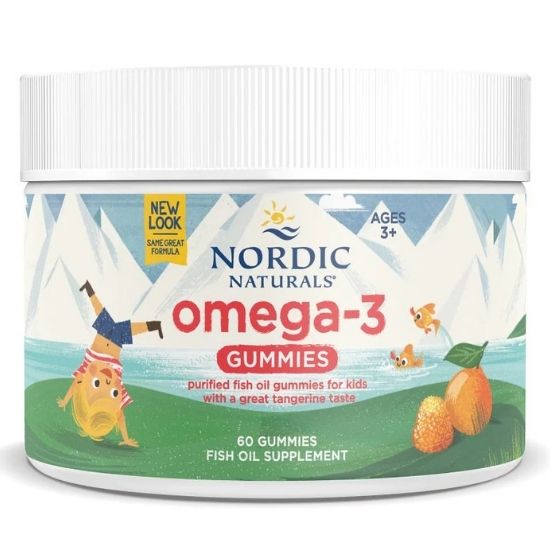 Nordic Omega-3 Gummies, 82mg Tangerine Treats, 60 gummies, Nordic Naturals - Vitax.ro