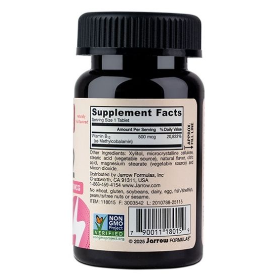 Methyl B-12 500mcg, 100 lozenges, Jarrow Formulas - Vitax.ro