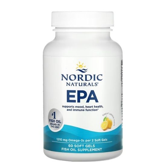 EPA, 1210mg Lemon, 60 softgels, Nordic Naturals - Vitax.ro