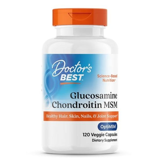Glucosamine Chondroitin MSM with OptiMSM, 120 caps, Doctor's Best - Vitax.ro