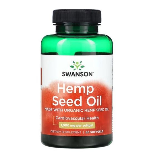 Hemp Seed Oil, 60 softgels, Swanson - Vitax.ro