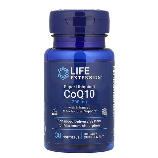 Super Ubiquinol CoQ10 200mg with Enhanced Mitochondrial Support, 30 softgels, Life Extension