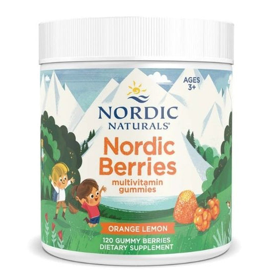 Nordic Berries Multivitamin,  Orange Lemon, 120 Gummy Berries, Nordic Naturals - Vitax.ro