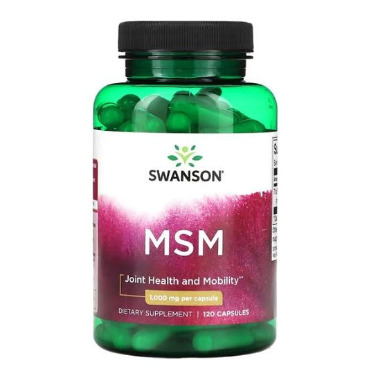 MSM Methylsulfonylmethane, 1000mg, 120 caps, Swanson - Vitax.ro
