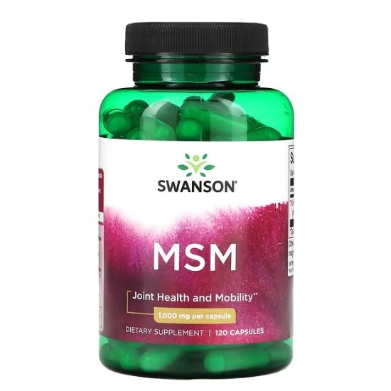 MSM Methylsulfonylmethane, 1000mg, 120 caps, Swanson - Vitax.ro