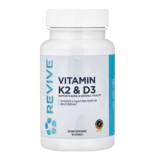 Vitamins K2 + D3, 60 vcaps, Revive - Vitax.ro