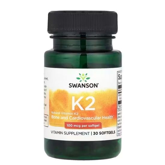 Vitamin K-2 - Natural, 100mcg, 30 softgels, Swanson - Vitax.ro