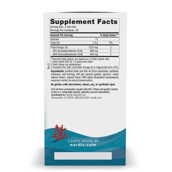 Ultimate Omega TEEN, 60 softgels, Nordic Naturals - Vitax.ro