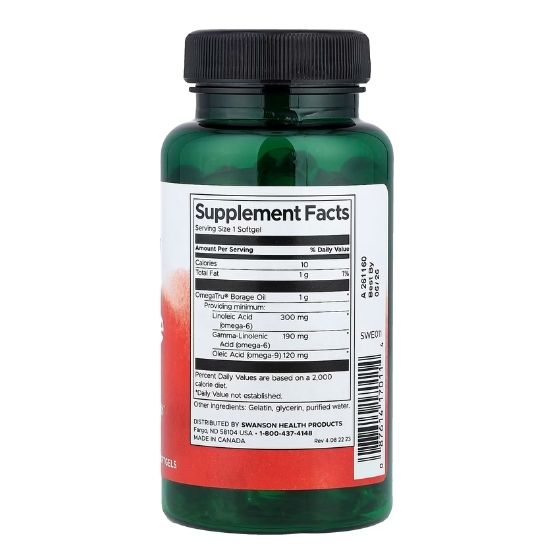 Borage Oil, 1000mg, 60 softgels, Swanson - Vitax.ro