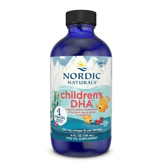 Children's DHA, 530mg, Strawberry, 119 ml, Nordic Naturals - Vitax.ro