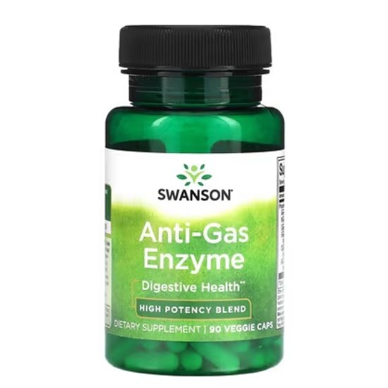 Anti-Gas Enzyme, 90 vcaps, Swanson - Vitax.ro