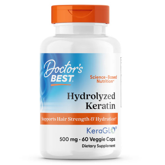 Hydrolyzed Keratin, 500mg, 60 vcaps, Doctor's Best - Vitax.ro