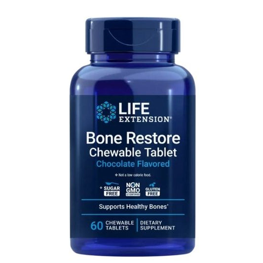 Bone Restore, Chocolate, 60 chewable tablets, Life Extension - Vitax.ro