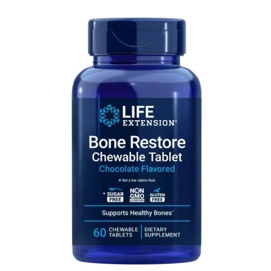 Bone Restore, Chocolate, 60 chewable tablets, Life Extension - Vitax.ro
