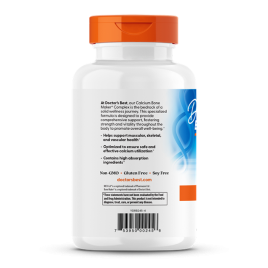 Calcium Bone Maker Complex cu MCHCal, 180 caps, Doctor's Best - Vitax.ro