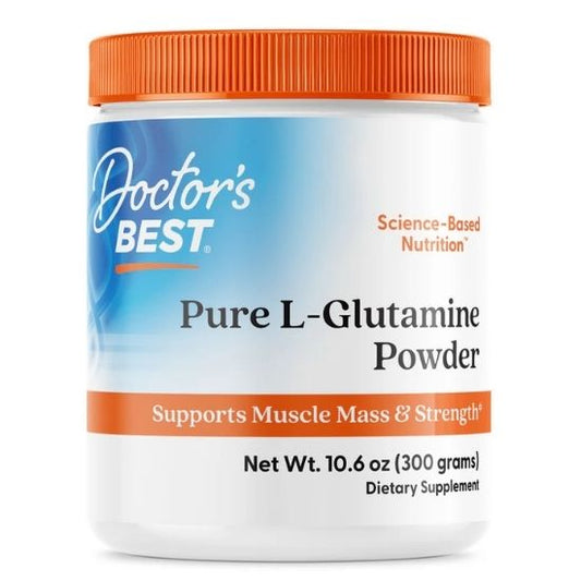 Pure L-Glutamine Powder, 300g, Doctor's Best - Vitax.ro